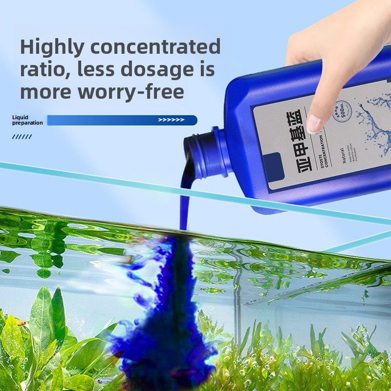 Aquarium Liquid Carbon - 200ml/500ml Metilene Blu Concentrato per Acquario