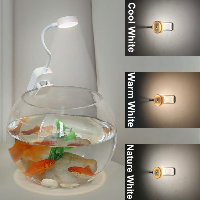 Aquarium Plant Light - Luce LED per acquario con clip,