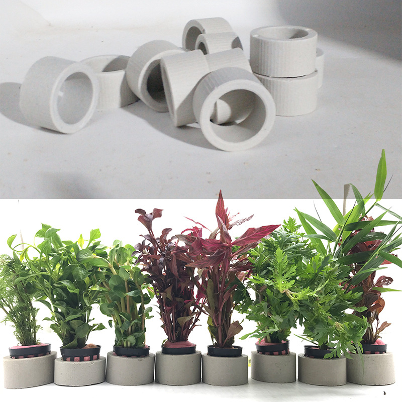Plant Aquarium Pot - Decorazione dell'acquario anello in ceramica, vaso