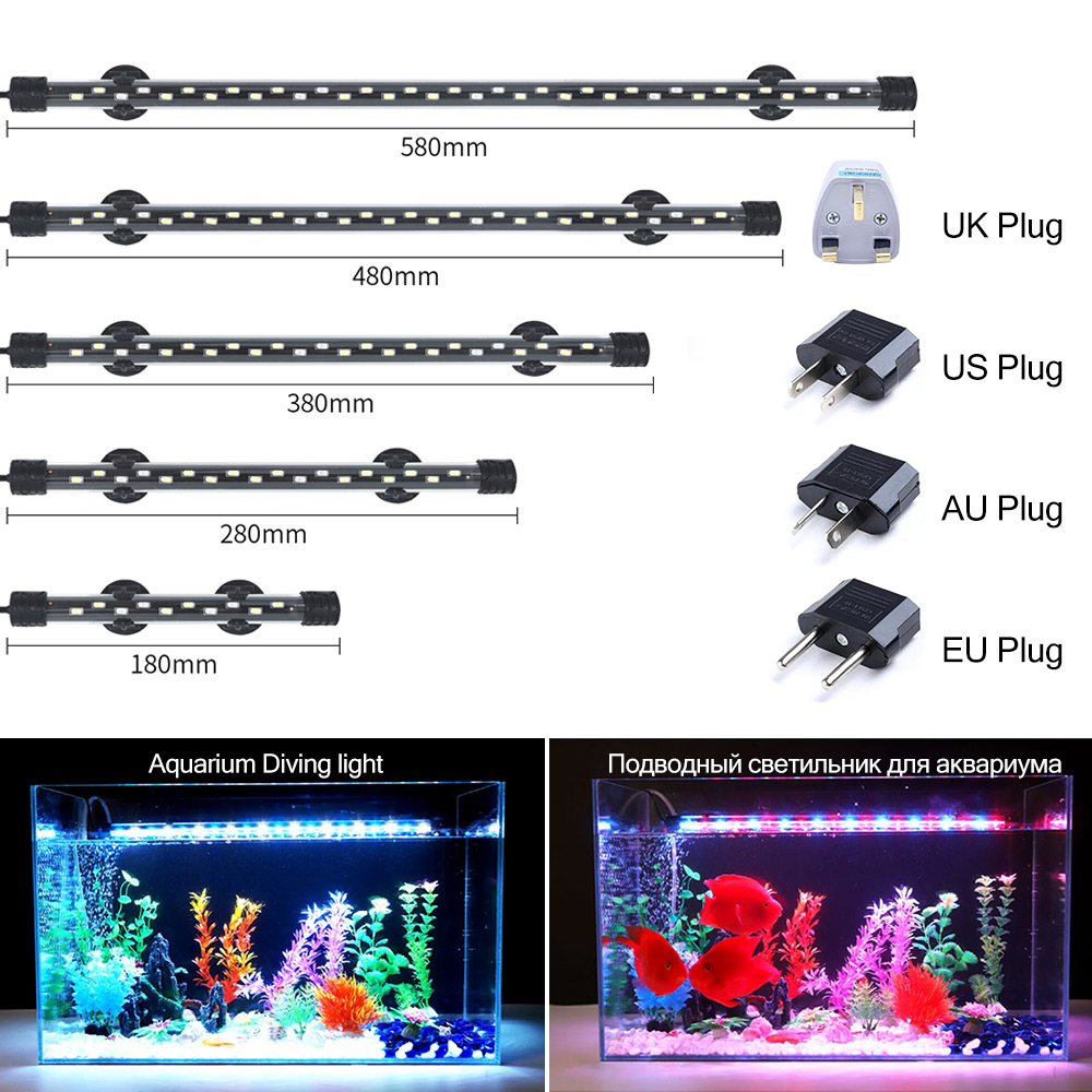 Aquarium Plant Substrate - 90-260V Acquario Luce LED Impermeabile Acquario